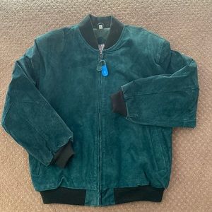 Greg Bell Sport Suede Jacket, Large, Dark Teal